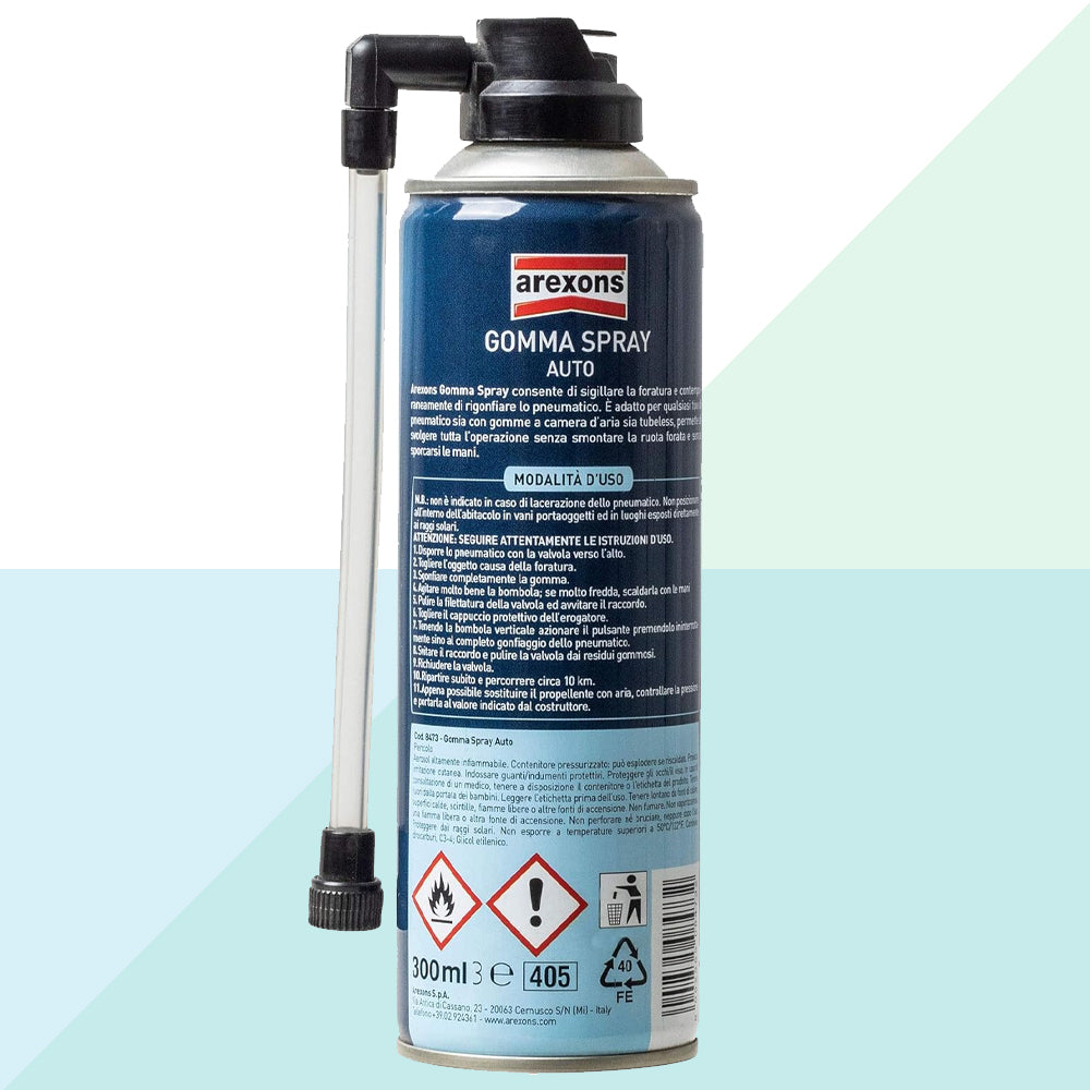 Arexons Gomma Spray Auto Gonfia e Ripara ml300 8473 (6092353437854)