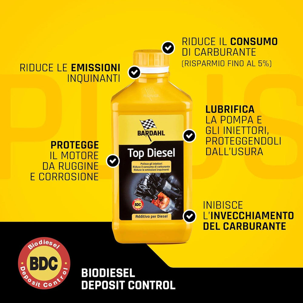 Top Diesel Bardahl Additivo Trattamento Multifunzionale Gasolio 1 litro 120039 (5672028831902)