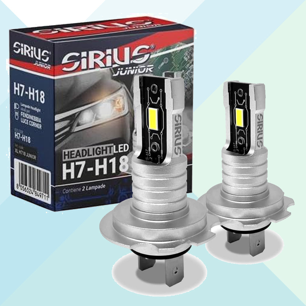 Sirius XLH7JUNIOR Coppia Lampadine LED H7 H18 Luce Bianca Fredda 6000K Junior Auto Moto (9753783107921)