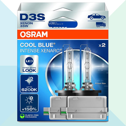 Osram Xenarc Cool Blue 66340CBN-2HB D3S Coppia Lampadine +150% 6200 K Fari allo Xeno (9862290669905)