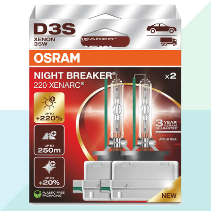 Osram Xenarc Night Breaker 66340XN2-2HB D3S Coppia Lampadine +220% Fari allo Xeno (9862197444945)