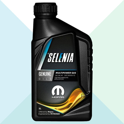 Selenia 70552ED8EU Olio Motore Originale Multipower Gas 5W40 C3 Pure Energy Metano 1 Litro (6015704203422)