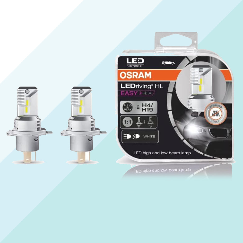 Osram 64193DWESY-HCB Coppia Lampade Led H4/H19 HL Easy Fit Luce Bianca Fredda 6500K Plug & Play (8783771107665)