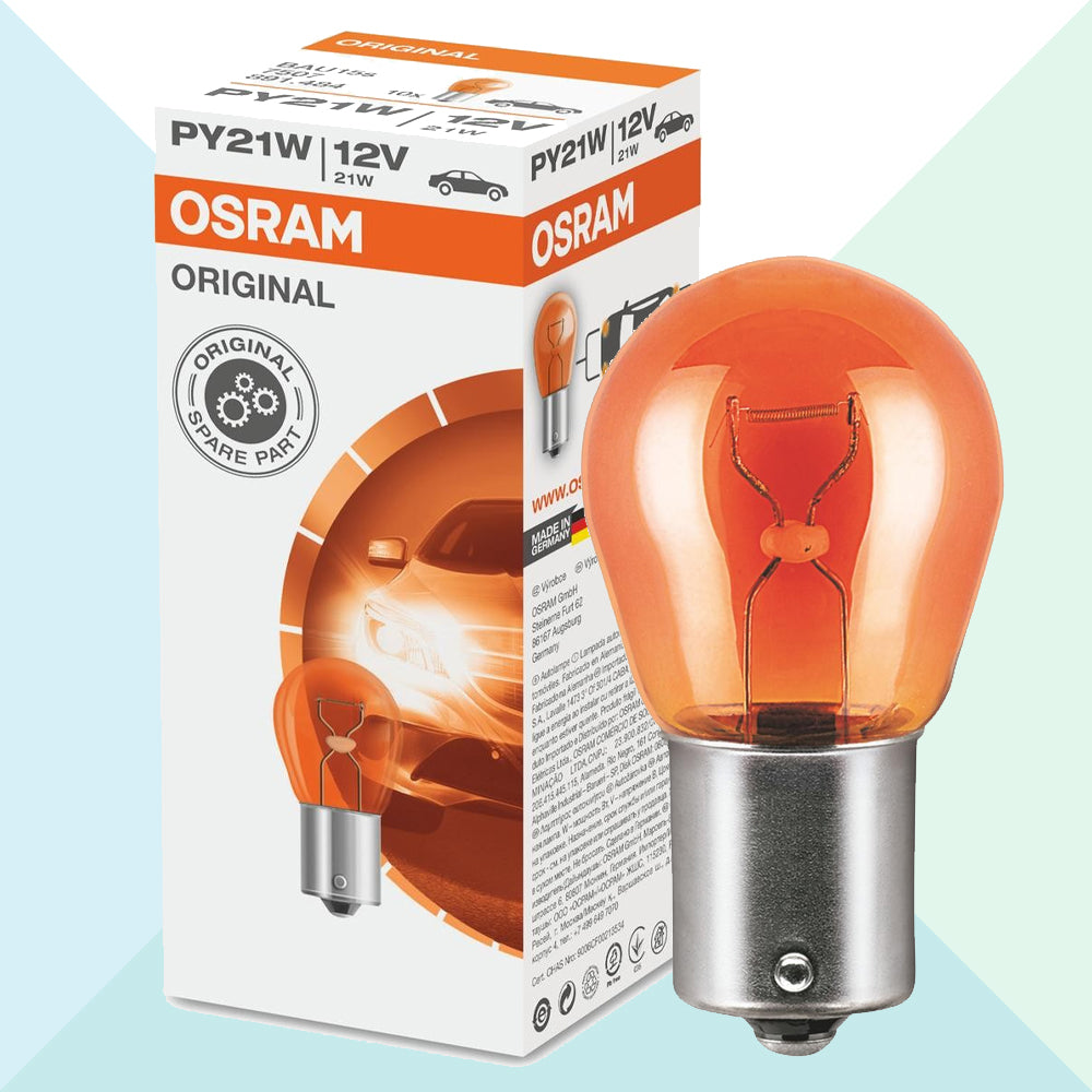 Osram Original Line 7507 PY21W Lampadina Indicatore Direzione Arancione 21W Auto Moto (6663565082782)