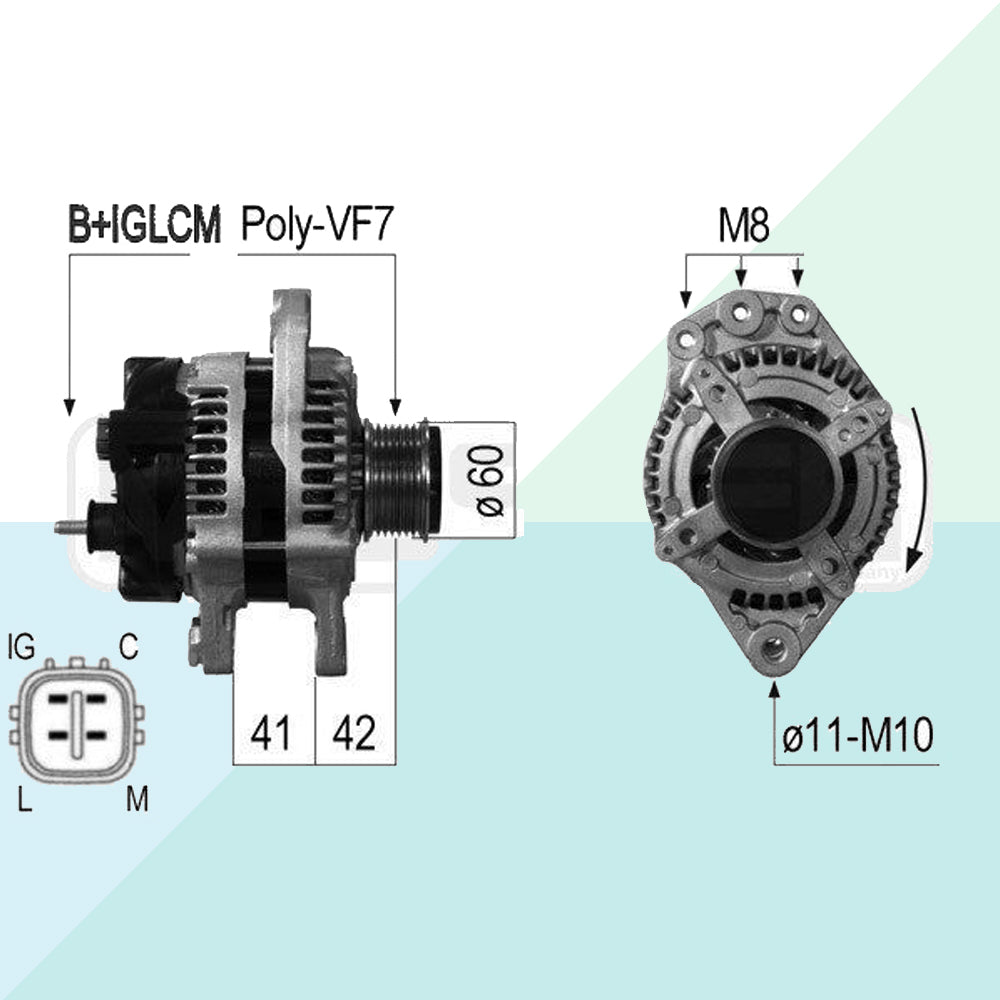 ERA 210675A Alternatore 100A 14V per Mini Hatchback R50 R53 (8947964019025)