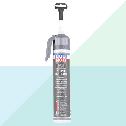 Liqui Moly 6185 Sigillante Siliconico Silikon Nero per Metallo Plastica e Vetro 200ML (8664195039569)