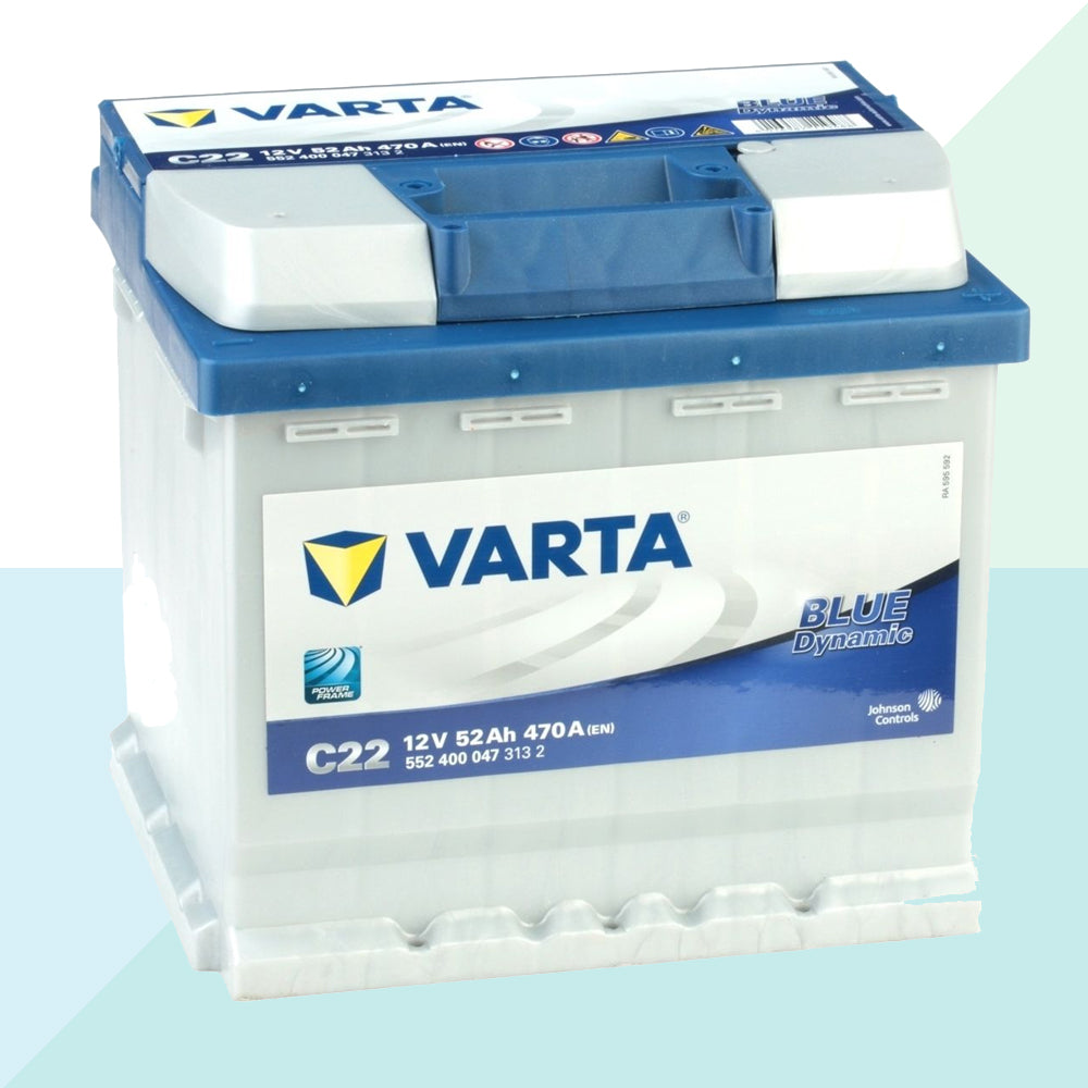 Varta Batteria Auto 52AH C22 Blue Dynamic 470A Spunto Polo Positivo a Destra 552400047 (6021326373022)