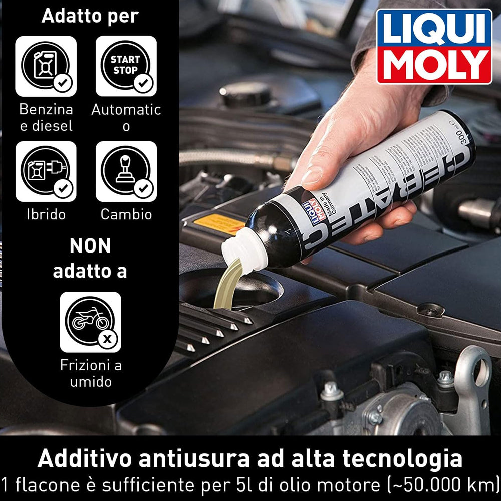 Ceratec 3721 Liqui Moly Trattamento Ceramico Antiattrito Antiusura per Motori 300ml (7616760742108)