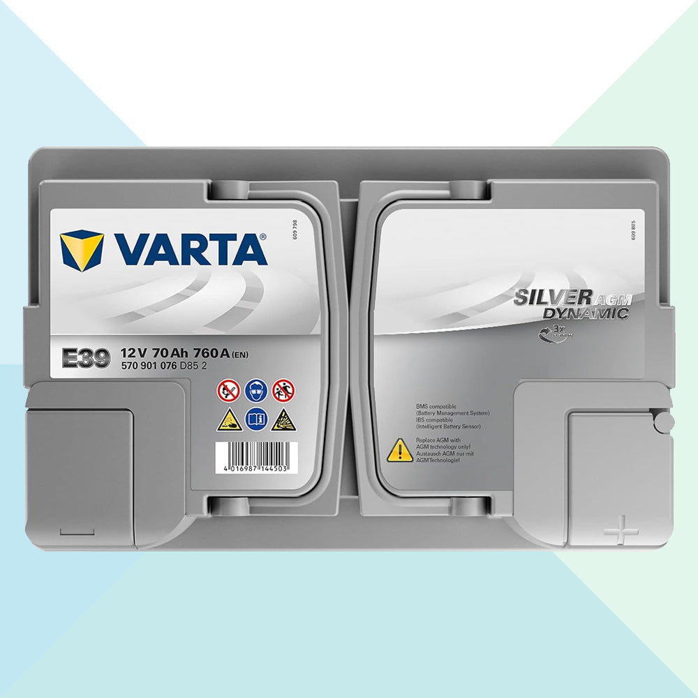 Varta A7 570901076 Batteria Auto 12V 70Ah 760A B13 Batteria AGM Start –  Ricambi Auto 24