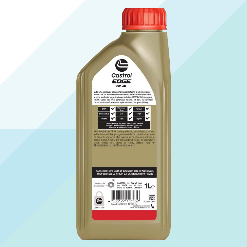 Castrol Edge 15F63B Olio Motore Auto Titanium FST 0W30 LL IV C3 RN0710 1 Litro (9780281311569)