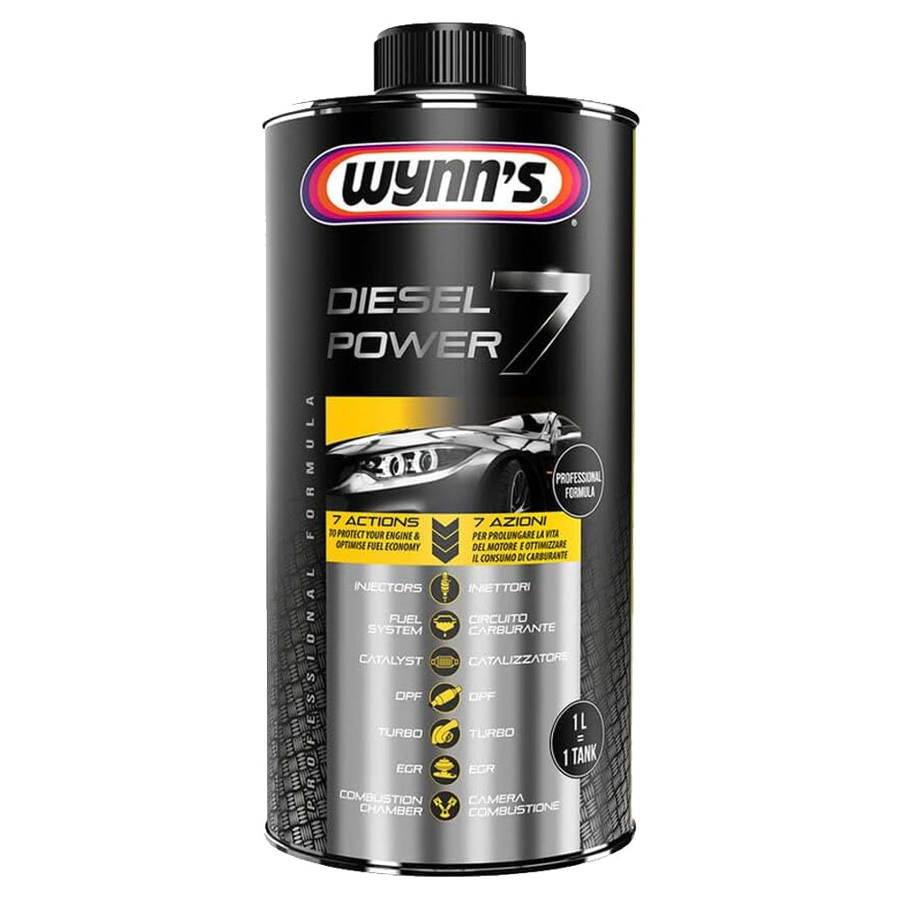 Wynn's W76411 Diesel Power 7 Additivo Carburante Motori Diesel Pulizia Protezione Completa 1 Litro (9237880013137)