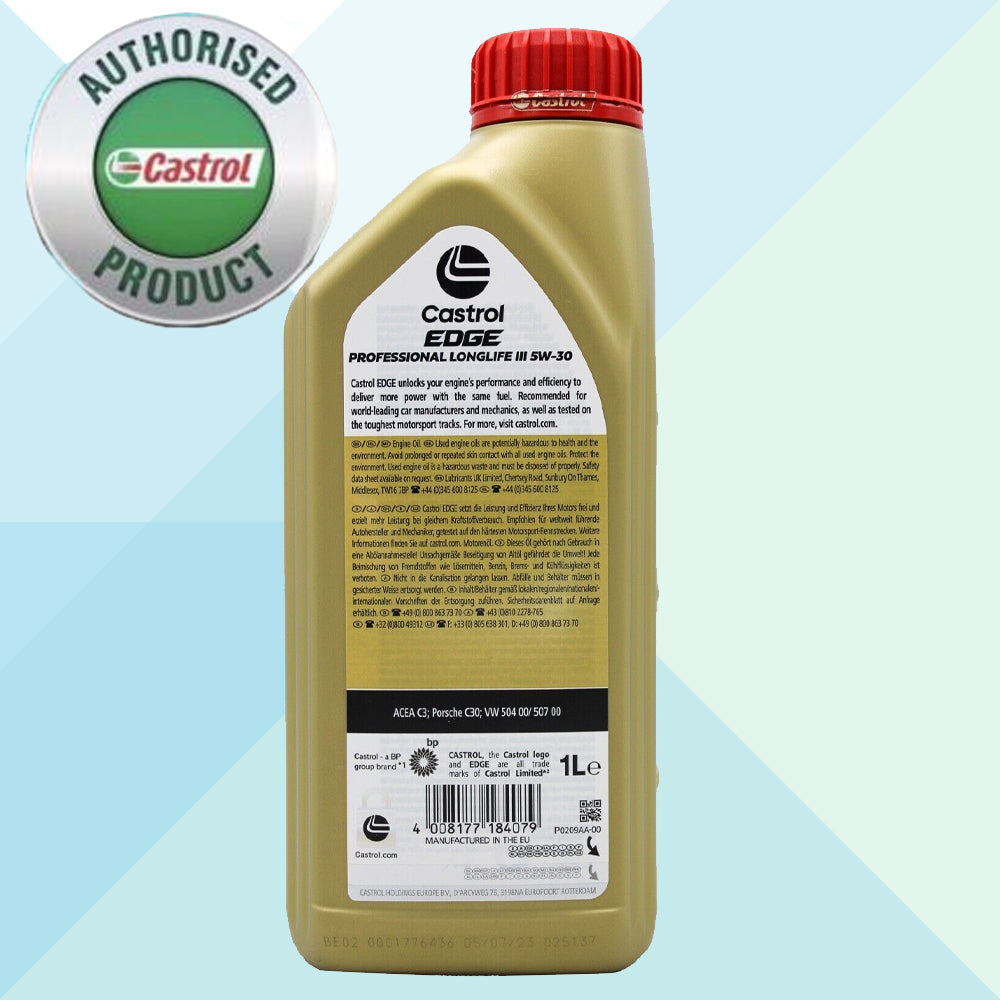 Castrol Olio Motore Professional 5W30 LL III Acea C3VW Audi Longlife Promo Pack 12 Litri (7901451911388)