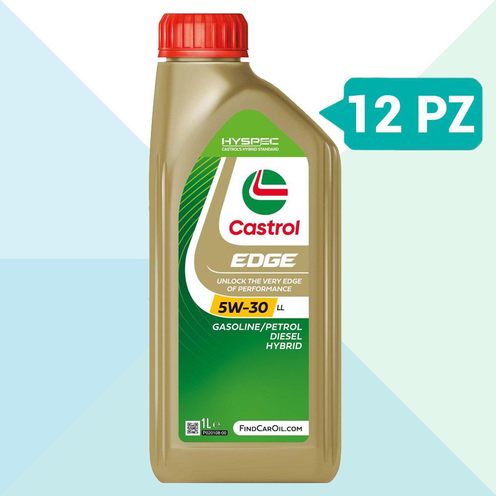 Castrol 15666E Edge Olio Motore Auto Titanium FST 5W30 LL Longlife C3 VW Promo Pack 12 Litri (6013276749982)