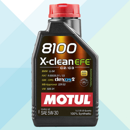 Motul Olio Motore Auto 8100 X-Clean EFE 5W30 Acea C2 C3 Fiat Opel Dexos 2 1 LT 109470 (7621875466460)