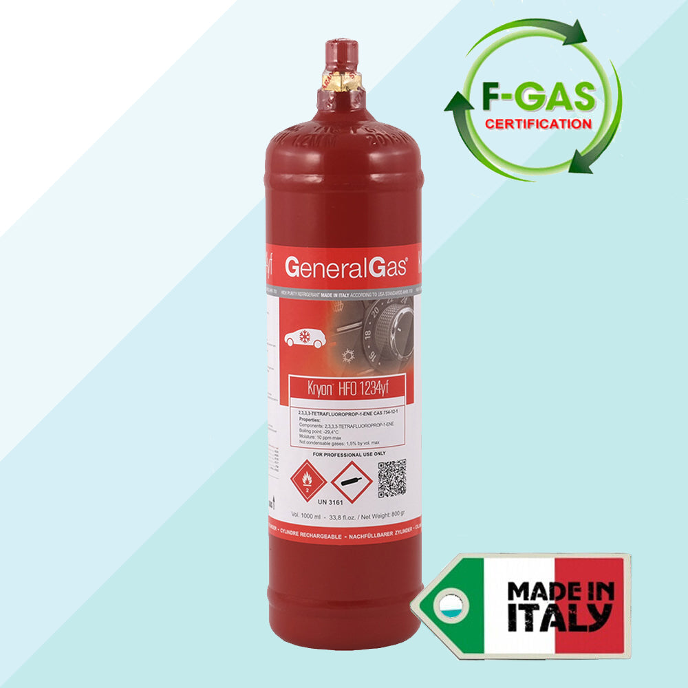 Bombola Gas Kryon HFO 1234YF 800gr 1,1 Litri Clima Condizionatore Auto Refrigerante R1234YF-1LT (8358478446929)