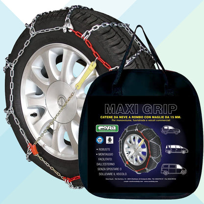 Cora Catene da Neve per Auto Maxi Grip 15 mm Gruppo 116  000142116 (6998019211422)