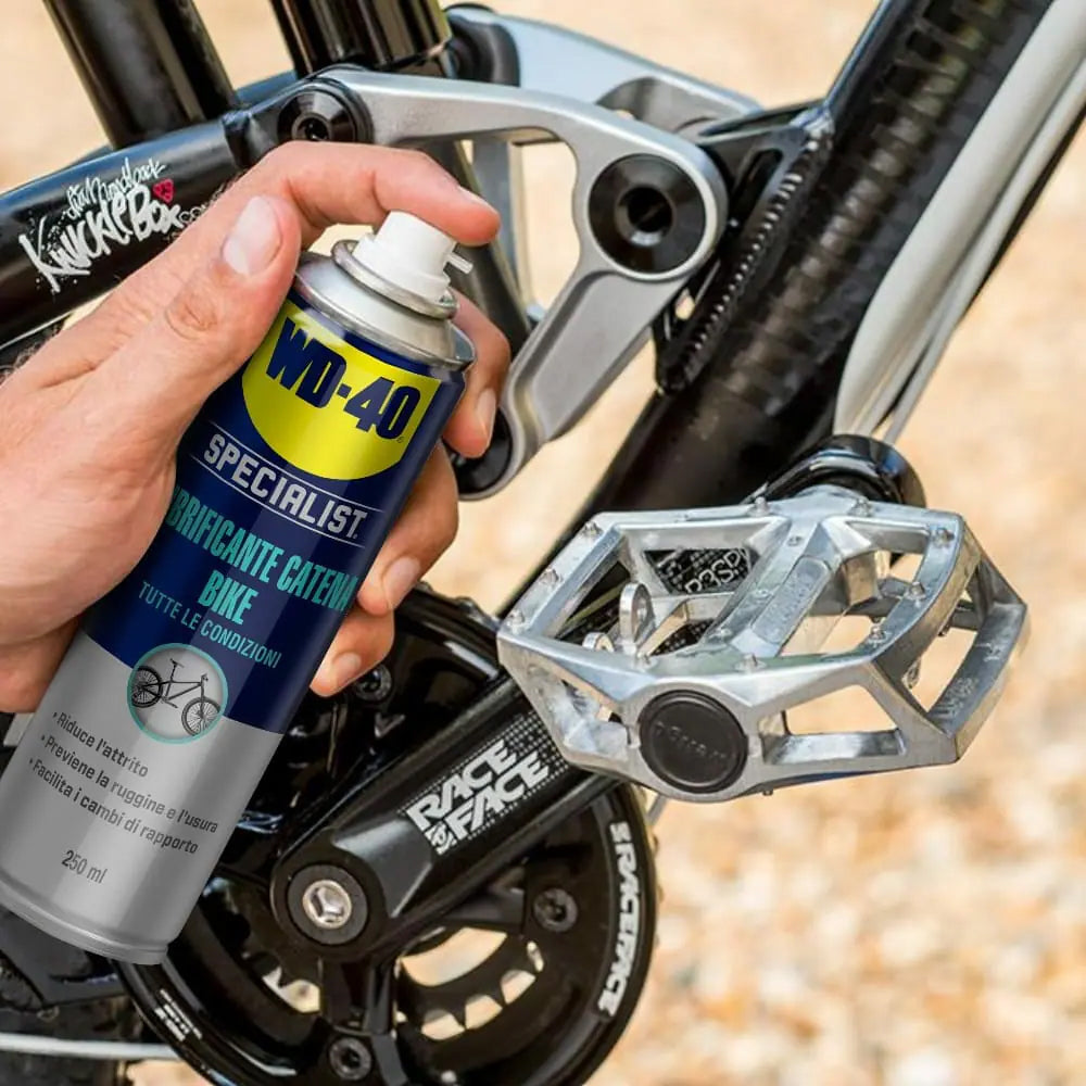 WD-40 Bike Lubrificante Catena Bici Bike Tutte le Condizioni al PTFE 250ml (7850769940700)