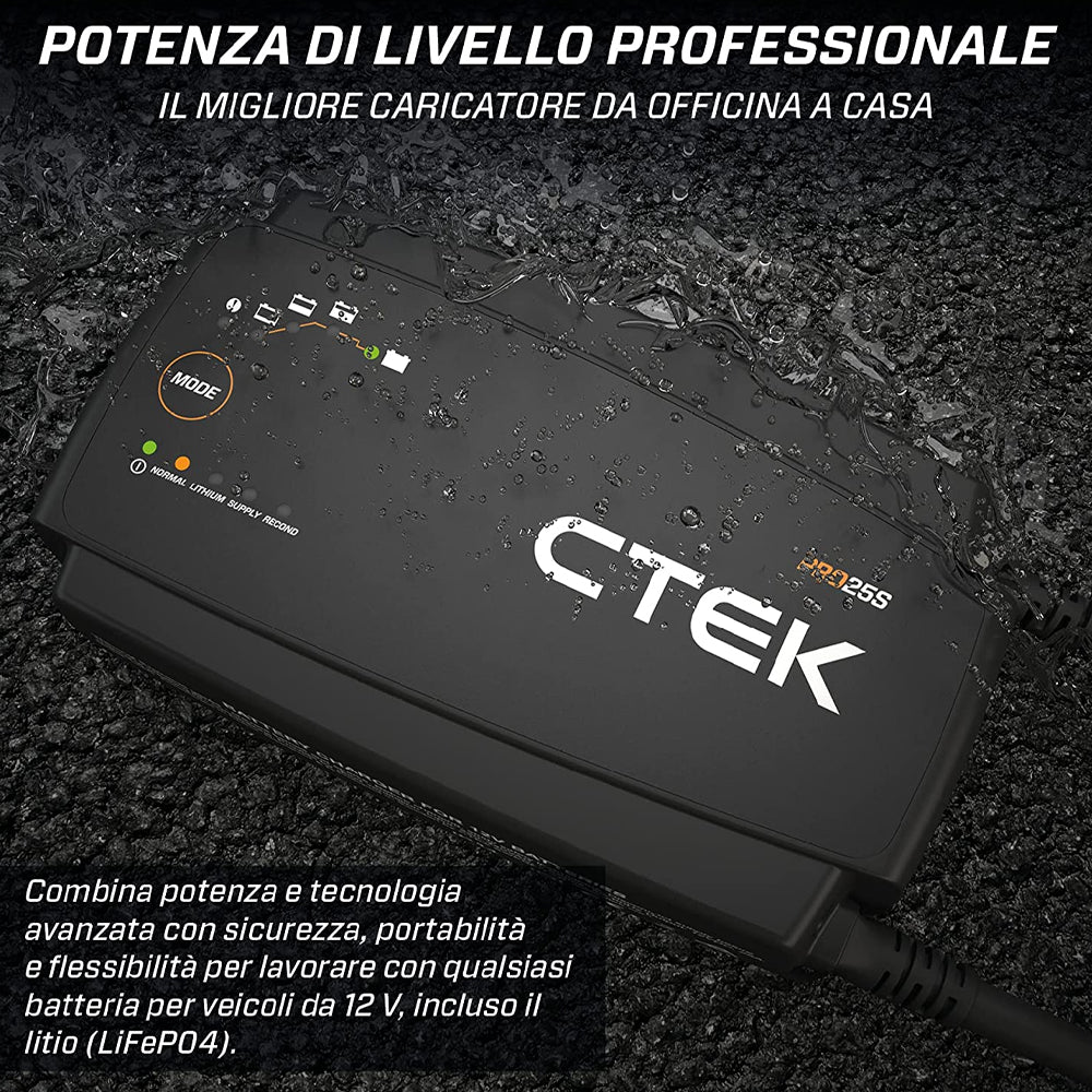 Ctek Pro25s Caricabatterie Professionale 12 Volt 25A Camper Suv Roulotte PRO25S (7789512229084)