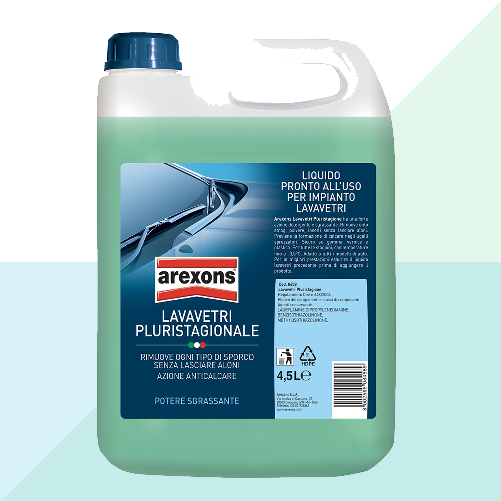 Arexons Liquido Lavavetri Auto 4,5 Litri Pluristagione Sgrassante -3,5C° 8458 (6086398902430)