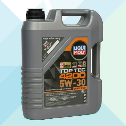 Liqui Moly Kit Top Tec 4200 5W30 C3 LL Olio Motore Sintetico 5 LT + Ceratec 8973+3721 (7677547380956)