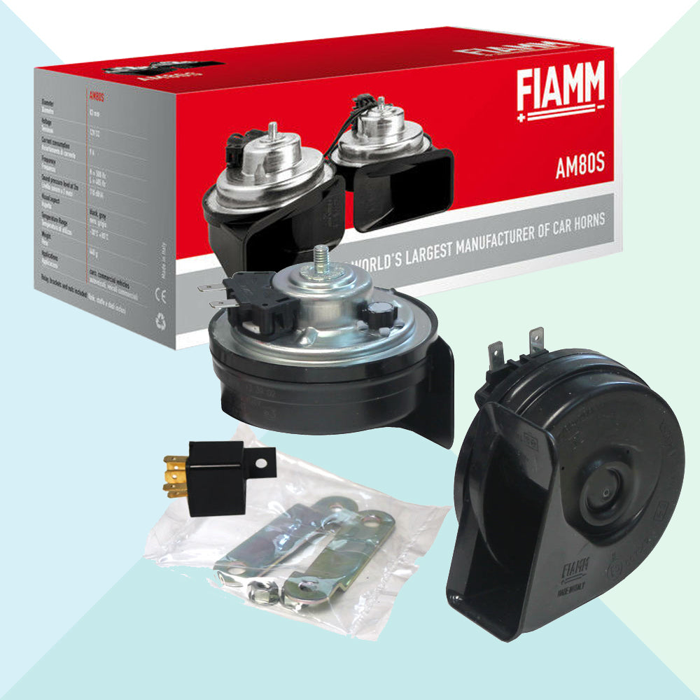 Fiamm Coppia Trombe Clacson AM80S 12V Auto Camion Originali 924642 (6060391956638)