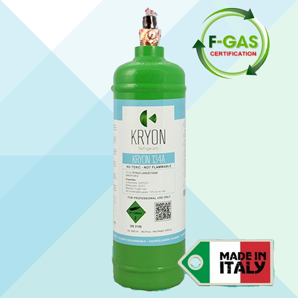 General Gas Bombola Gas Kryon 2KG /2,5 Litri Clima Auto Condizionatore Frigo Refrig R134A-2,5LT (7720974745820)