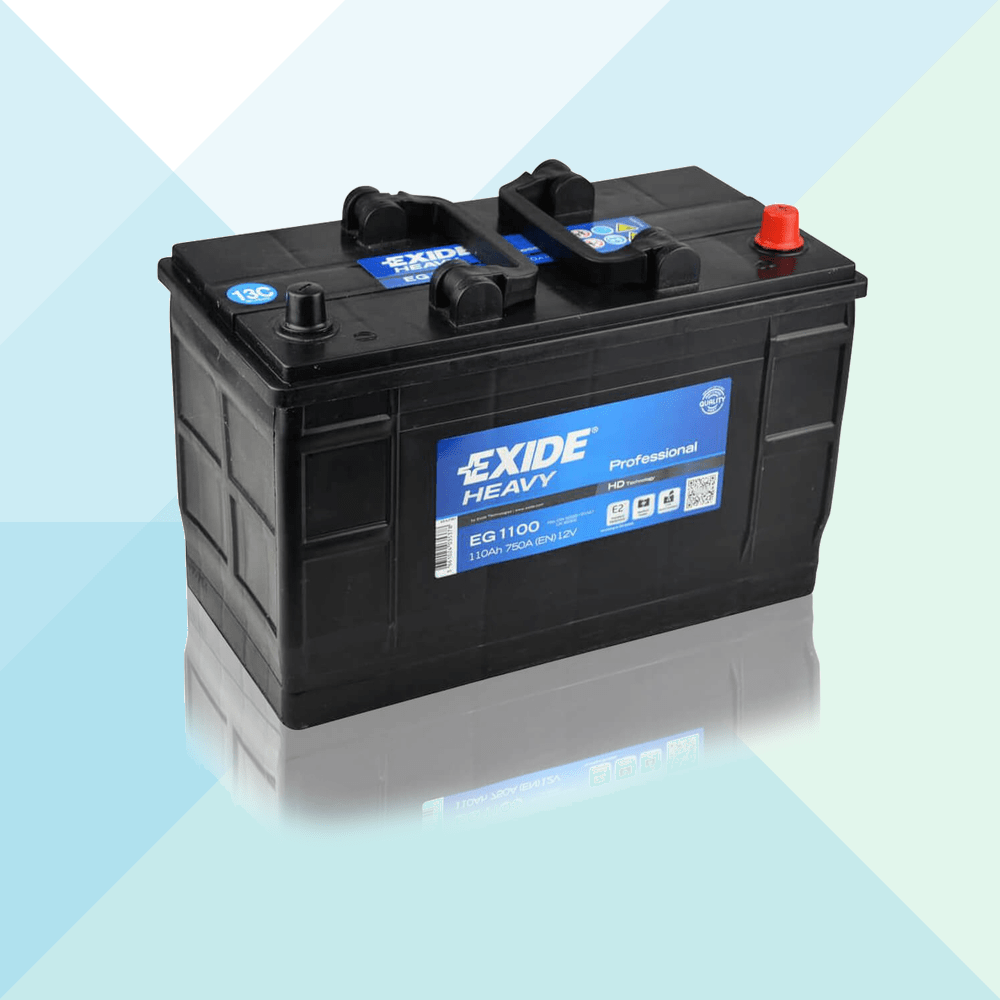 Batterie Exide Start Pro EG1102. 110Ah - 750A(EN) 12V. Boîte D02  (349x175x235mm) - VT BATTERIES