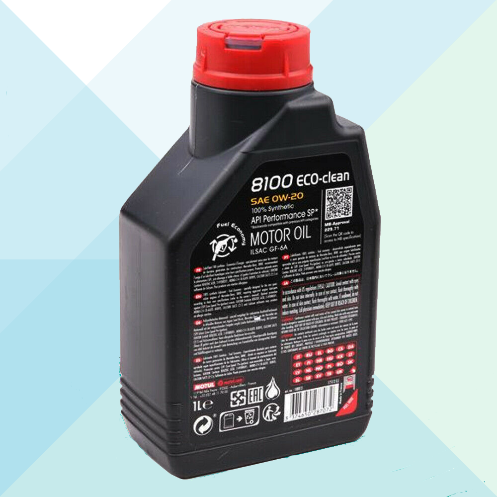 Motul Olio Motore Eco-Clean 0W20 Acea C5 Fiat 955535-GSX DSX 100% Sintetico 1 Lt 108813 (7621854527708)